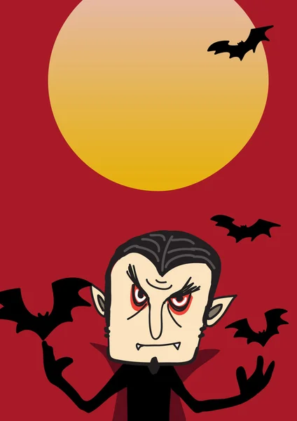 Manifesto di Dracula per la festa di Halloween — Vettoriale Stock