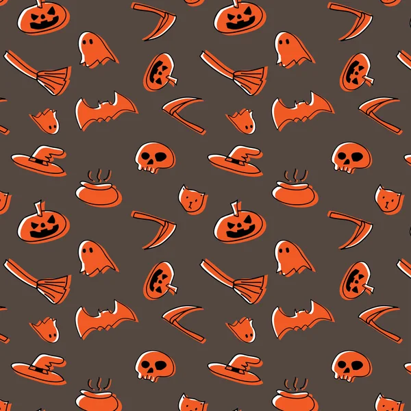 Glückliches Halloween-Muster-Vektor-Design — Stockvektor