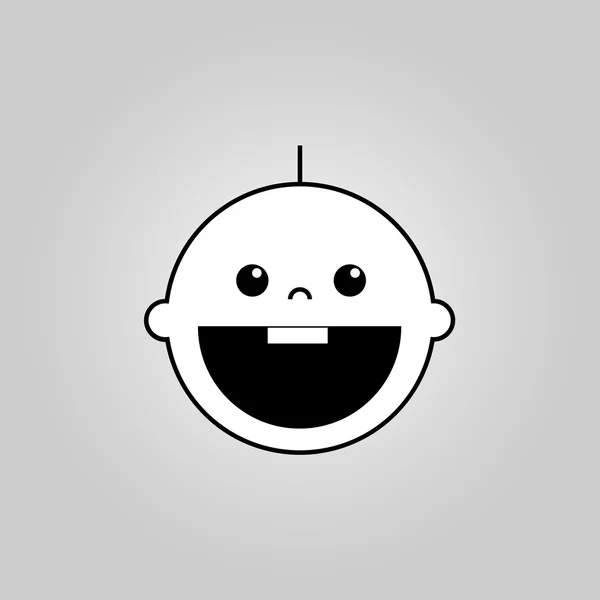 Bebé sonrisa vector icono — Archivo Imágenes Vectoriales