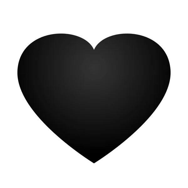 Siyah kalp vektör — Stok Vektör