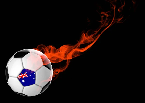 Illustration 3D Ballon de football Australie Drapeau — Photo