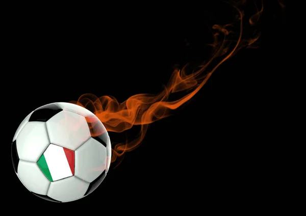 3D-illustration Fodbold Italien Flag - Stock-foto