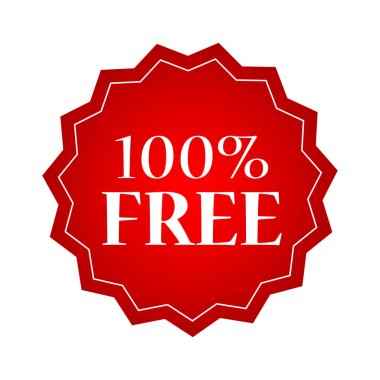 yüzde 100 ücretsiz rozetleri ve çıkartmalar