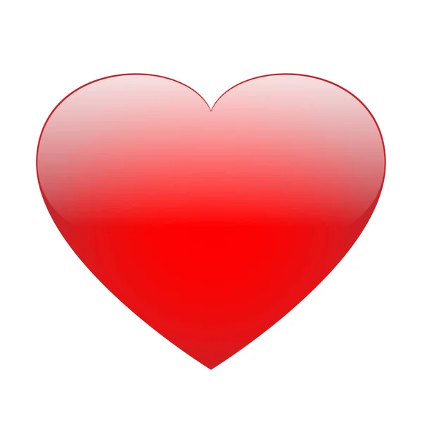Rött hjärta vektor — Stock vektor