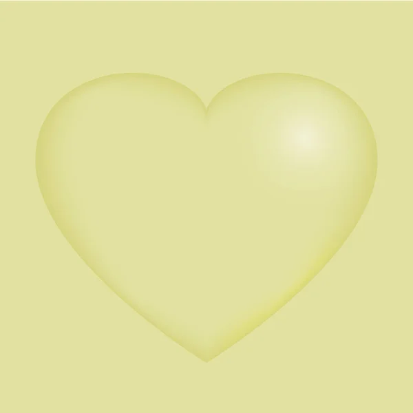Vetor de coração amarelo — Vetor de Stock