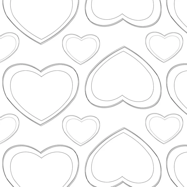 Modèle de coeur blanc — Image vectorielle