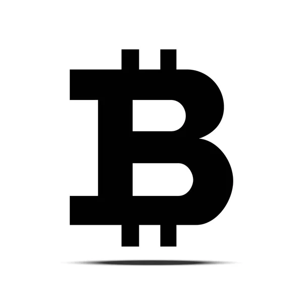 Bitcoin signe vectoriel design — Image vectorielle