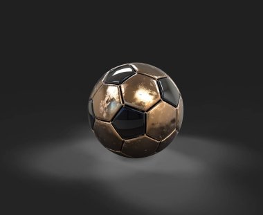 3D altın futbol topu