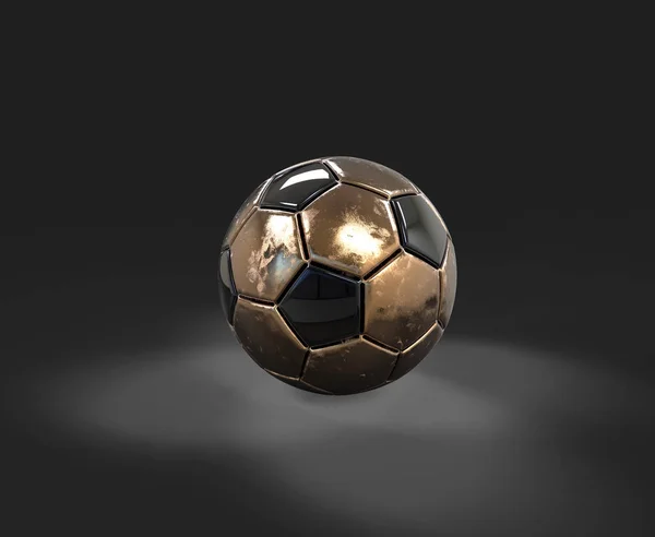 3 d の黄金のサッカー ボール — ストック写真