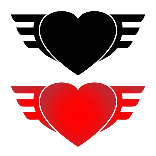 Kalp ve kanat vektör