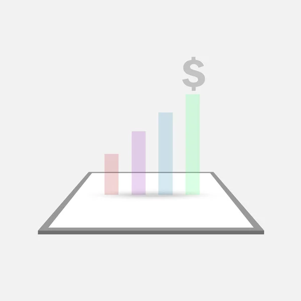 Gráfico beneficio vector arte — Archivo Imágenes Vectoriales