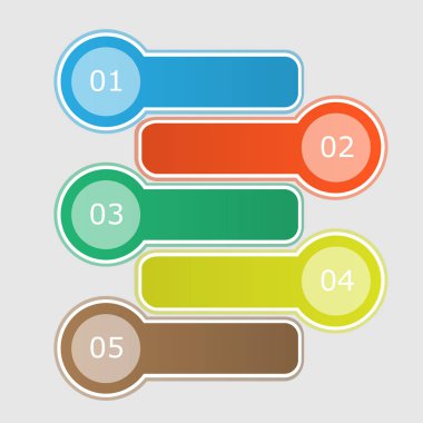 infographics numara seçenekleri şablon