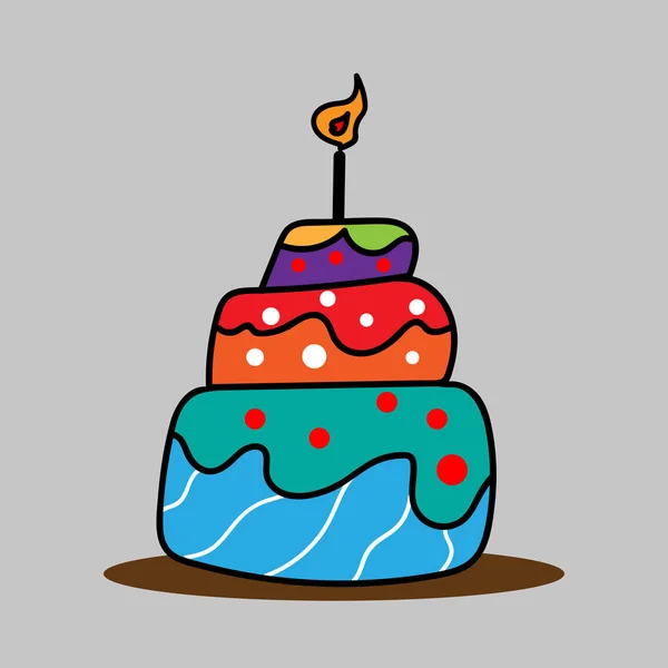 Urodzinowy tort wektorową — Wektor stockowy