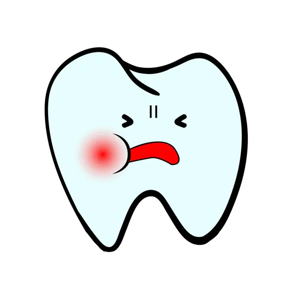 Toothache ilustración vector de arte — Vector de stock