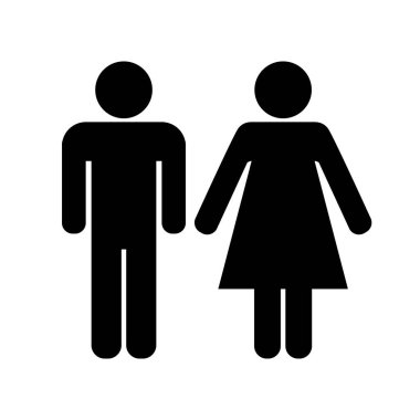 Tuvalet simge vektör sanat