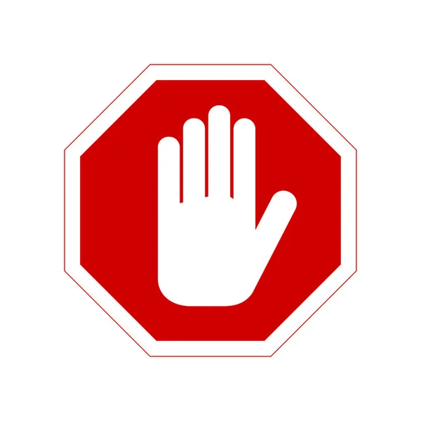 Dur işareti vektör simgesi