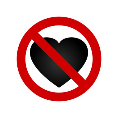 Hiçbir sevgi işareti vektör 