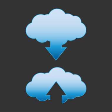 Bulut simge vektör tasarımı