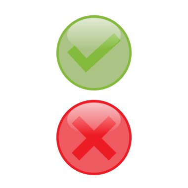 Doğru ve yanlış simgesi tasarım