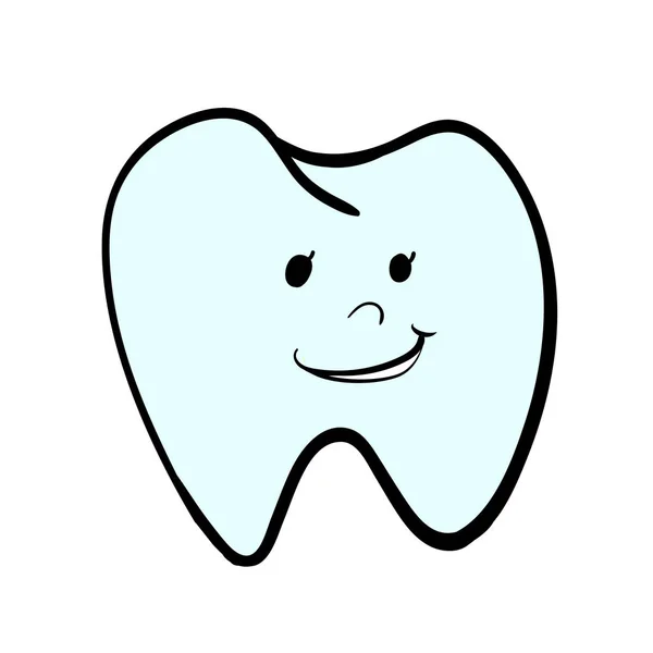 Sorriso de dente desenhos animados —  Vetores de Stock