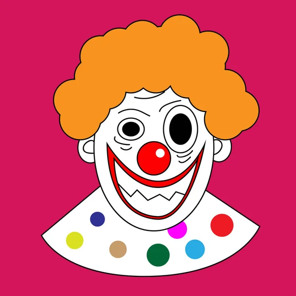 Clown avatar cartoon vector kunst — Stockvector