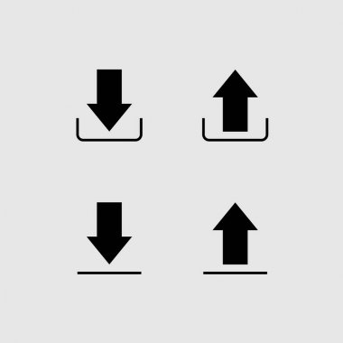 Download ve upload simge vektör