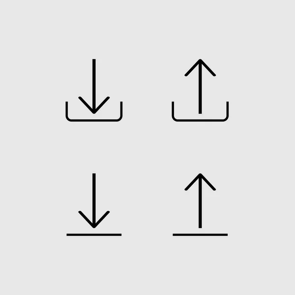 アイコンのダウンロードとアップロード — ストックベクタ