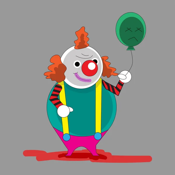 Clown cartoon vector kunst — Stockvector