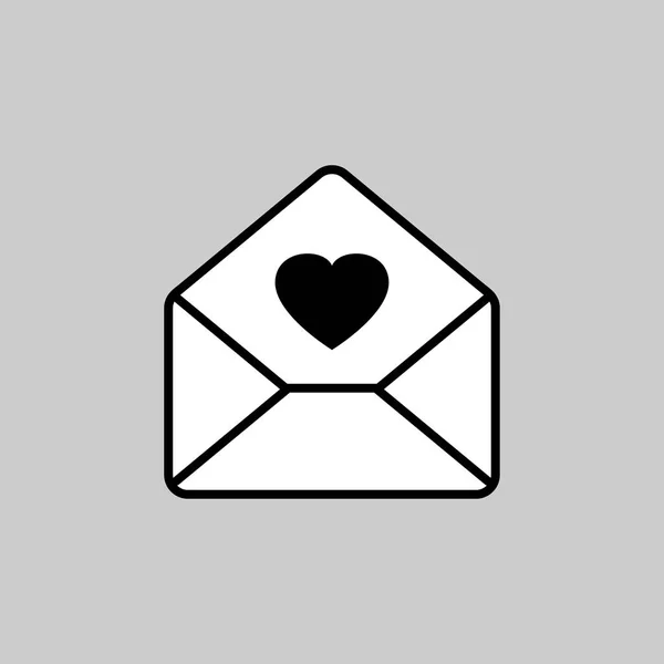 Aşk posta simgesini — Stok Vektör