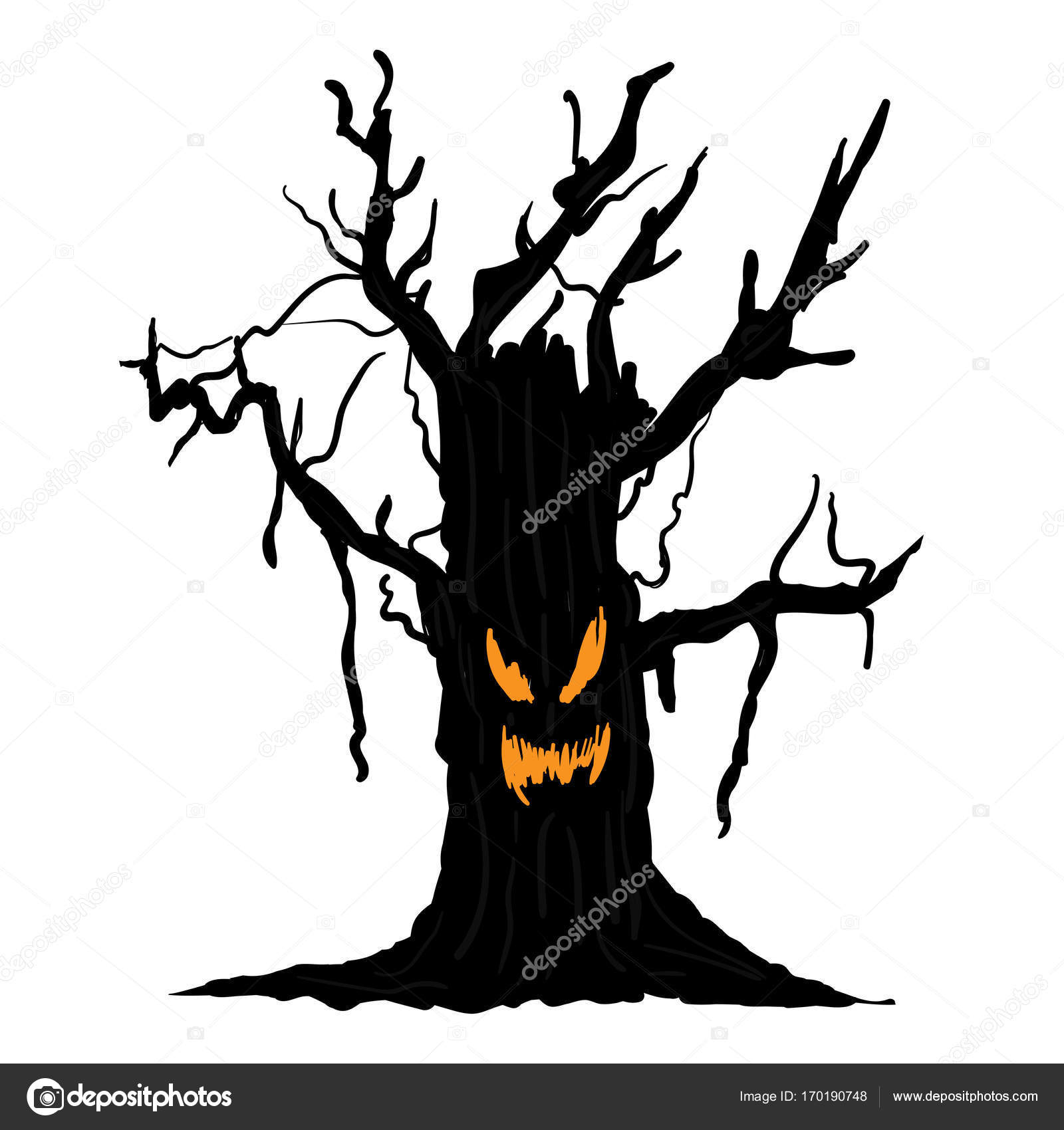 Download Vector: arbol halloween | vector de árbol de Halloween ...