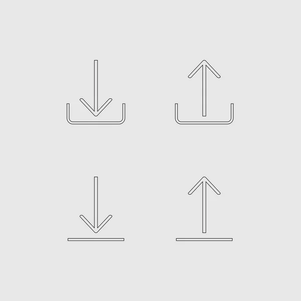 Ladda ner och ladda upp ikonen — Stock vektor
