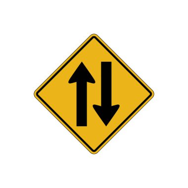 iki yol trafik işaretleri