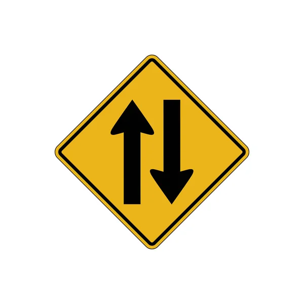 iki yol trafik işaretleri