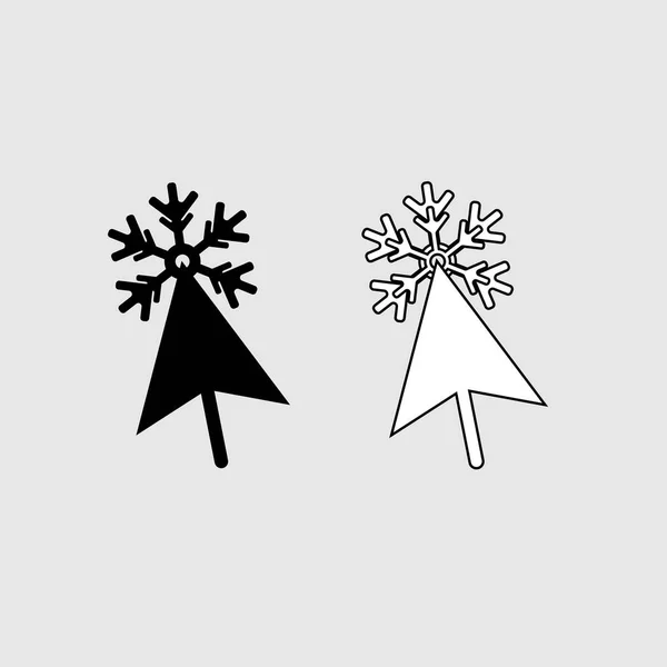 Klik op pictogram vector voor Kerstmis — Stockvector