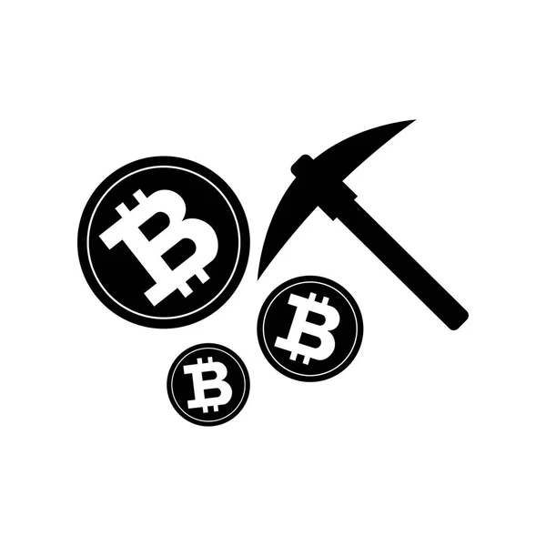 Bitcoin signe vecteur — Image vectorielle