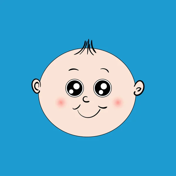 Bebê sorriso vetor ícone —  Vetores de Stock