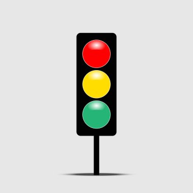 Traffic light icon vector clipart