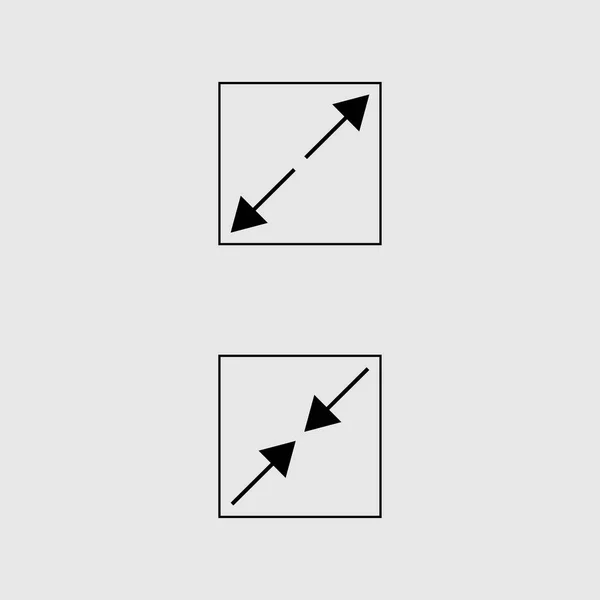 Plein écran et Quitter l'icône plein écran — Image vectorielle