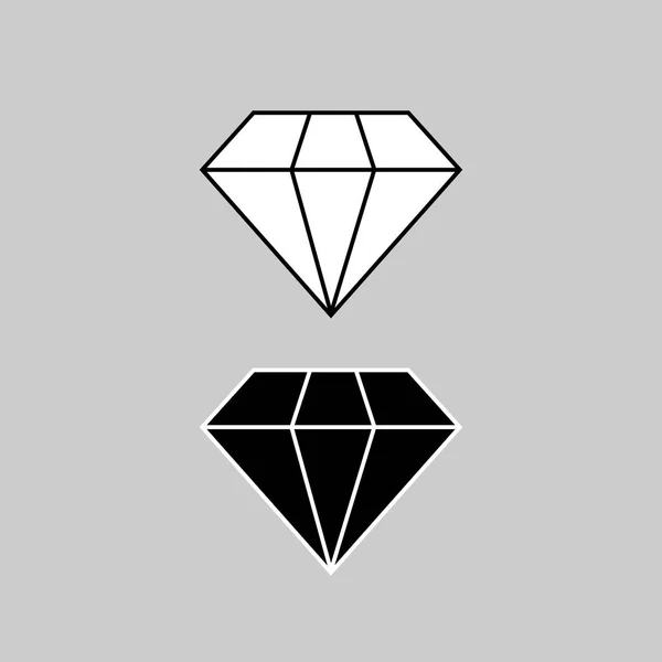 Vetor ícone de diamante — Vetor de Stock