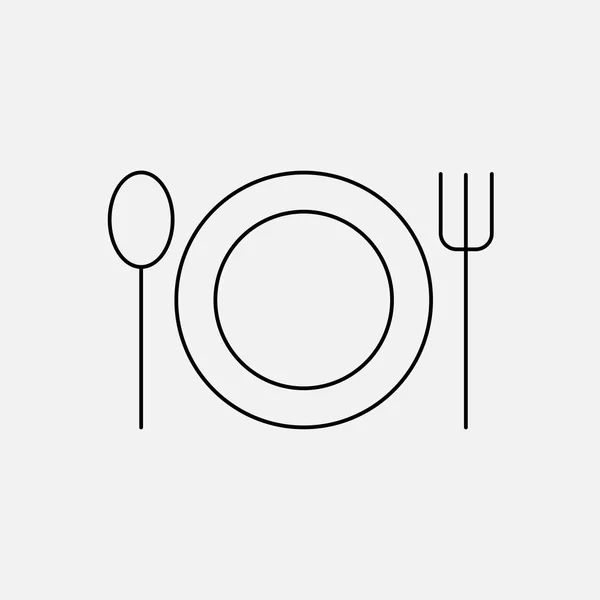 çatal ve kaşık simgesi vektörü