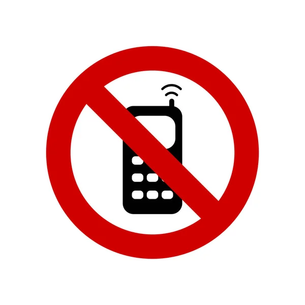 Pas de signe de téléphone portable — Image vectorielle