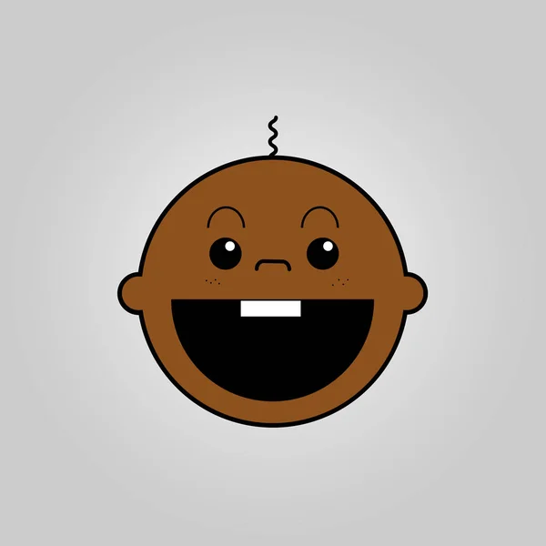 Bebé sonrisa vector icono — Vector de stock