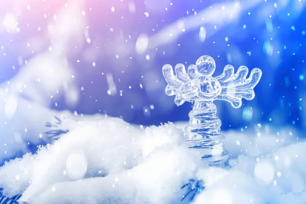 Crystal angel in the snow