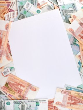 Arka plan ruble, çok sayıda boş boş.