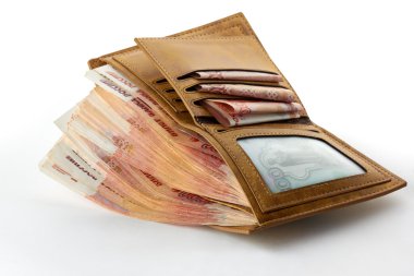 M-cüzdanda çok Rus parası ruble.