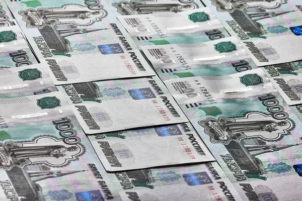 Yığın Rus ruble.