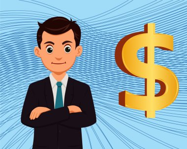 İş karakter Doları ile