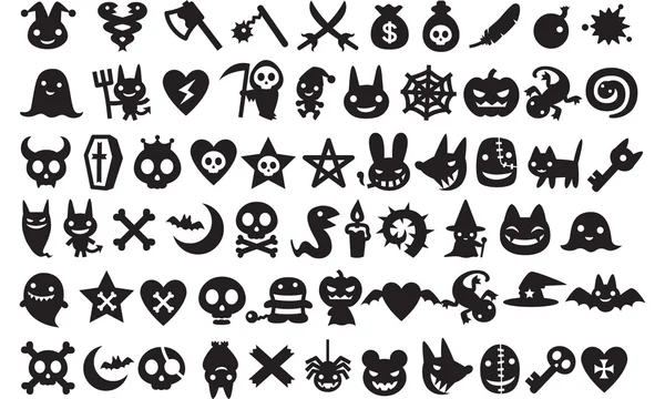 Iconos gráficos de Halloween — Vector de stock