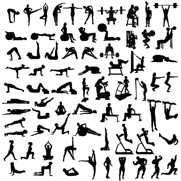 Sport exercice de fitness — Image vectorielle