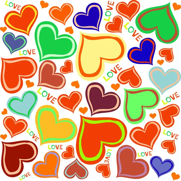 Amore cuore sfondo colore — Vettoriale Stock